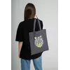Патріотична еко-сумка для покупок "Тризуб квітковий" графіт Патріотична еко-сумка для покупок "Тризуб квітковий" графіт