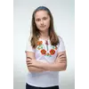 Дитяча вишита футболка білого кольору з квітковим орнаментом «Барвисті маки» 98 Дитяча вишита футболка білого кольору з квітковим орнаментом «Барвисті маки» 98