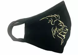 Вышитая защитная маска Лев