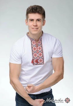 Мужская футболка с коротким рукавом с классической вышивкой «Атаманская»