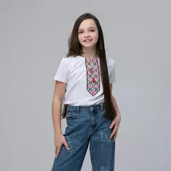 Футболка з вишивкою для дівчинки "Сила роду" Футболка з вишивкою для дівчинки "Сила роду"
