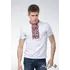 Классическая мужская вышитая футболка белого цвета «Гуцульская (вишневая вышивка)»