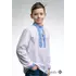 Вышиванка для мальчика белого цвета с голубой вышивкой «Андрей»
