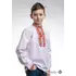 Вышиванка для мальчика с длинным рукавом с геометрическим орнаментом «Андрей (красная)»